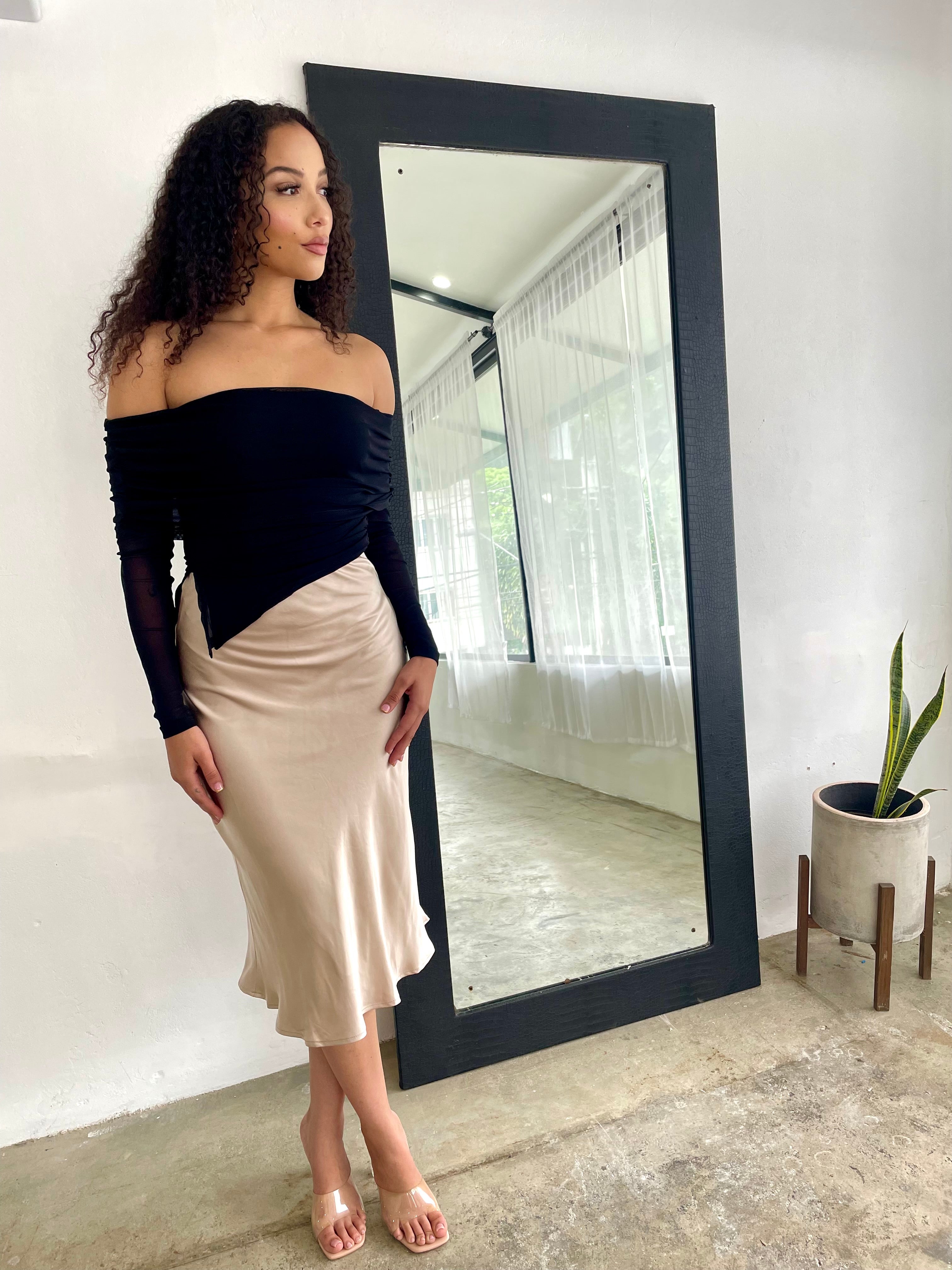 Let the Bubbles Flow Midi Skirt