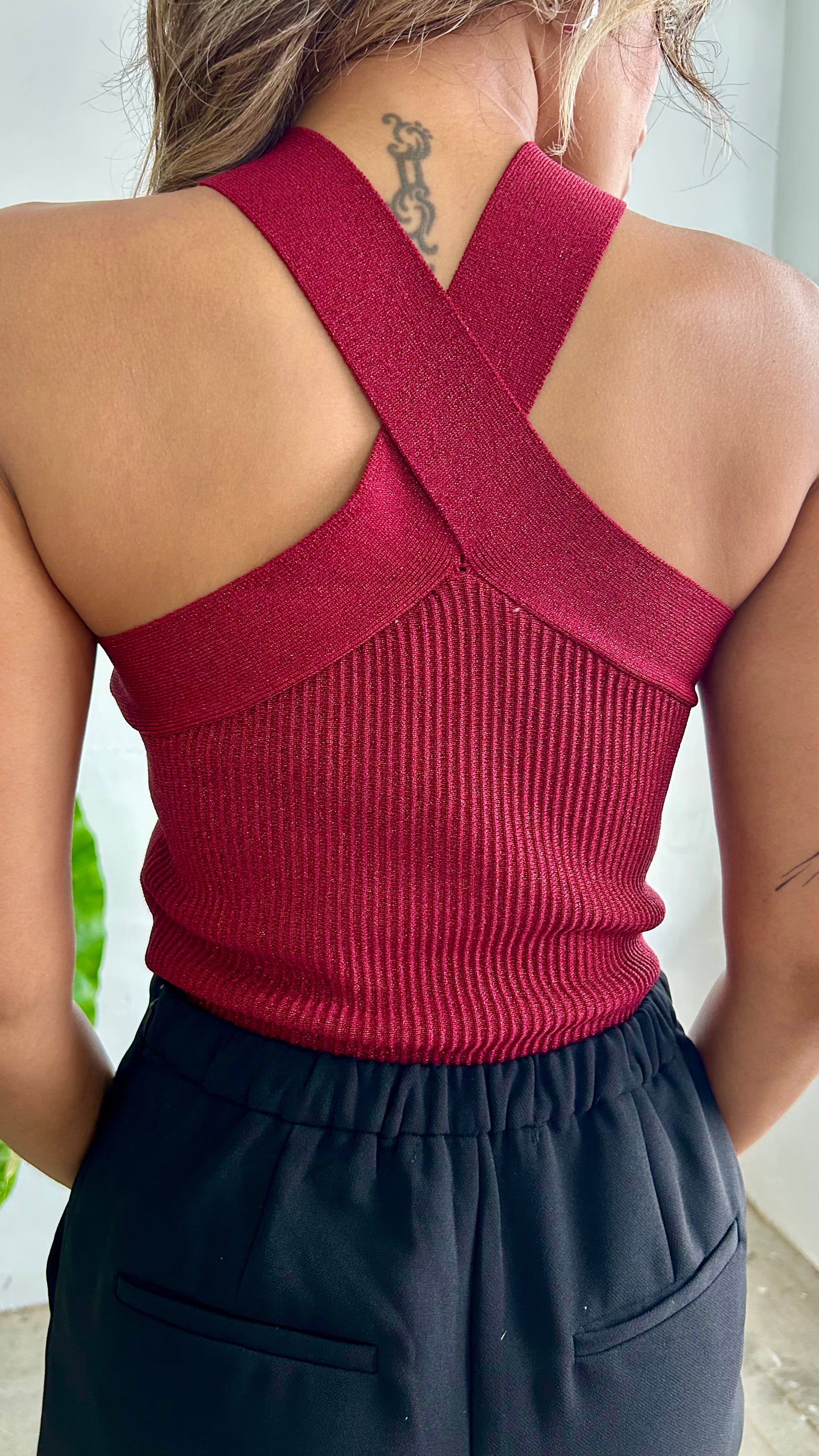 Vino Rojo Halter Top