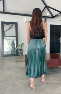 Astro Pleated Midi Skirt