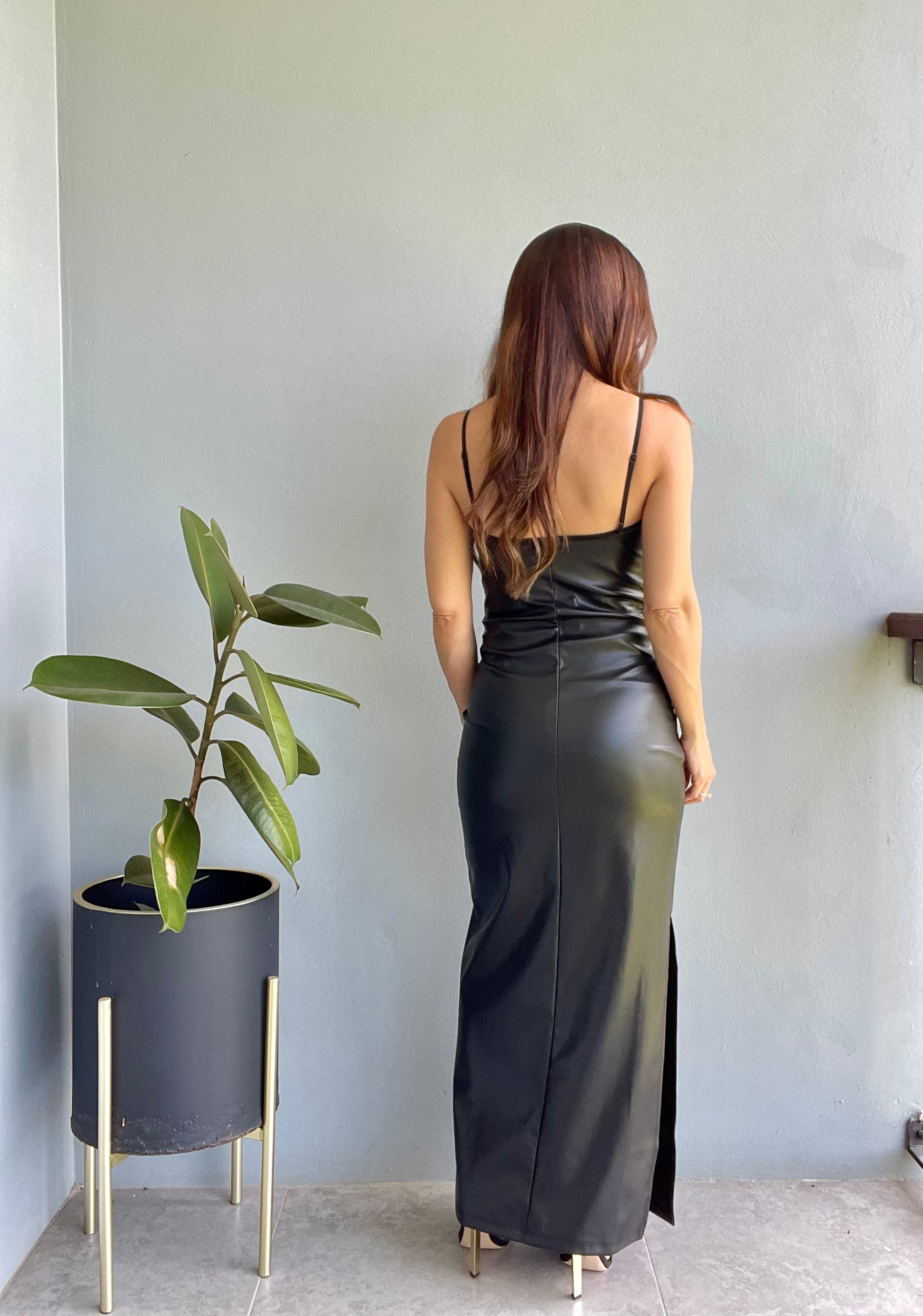 My Heartbeat Vegan Leather Dress