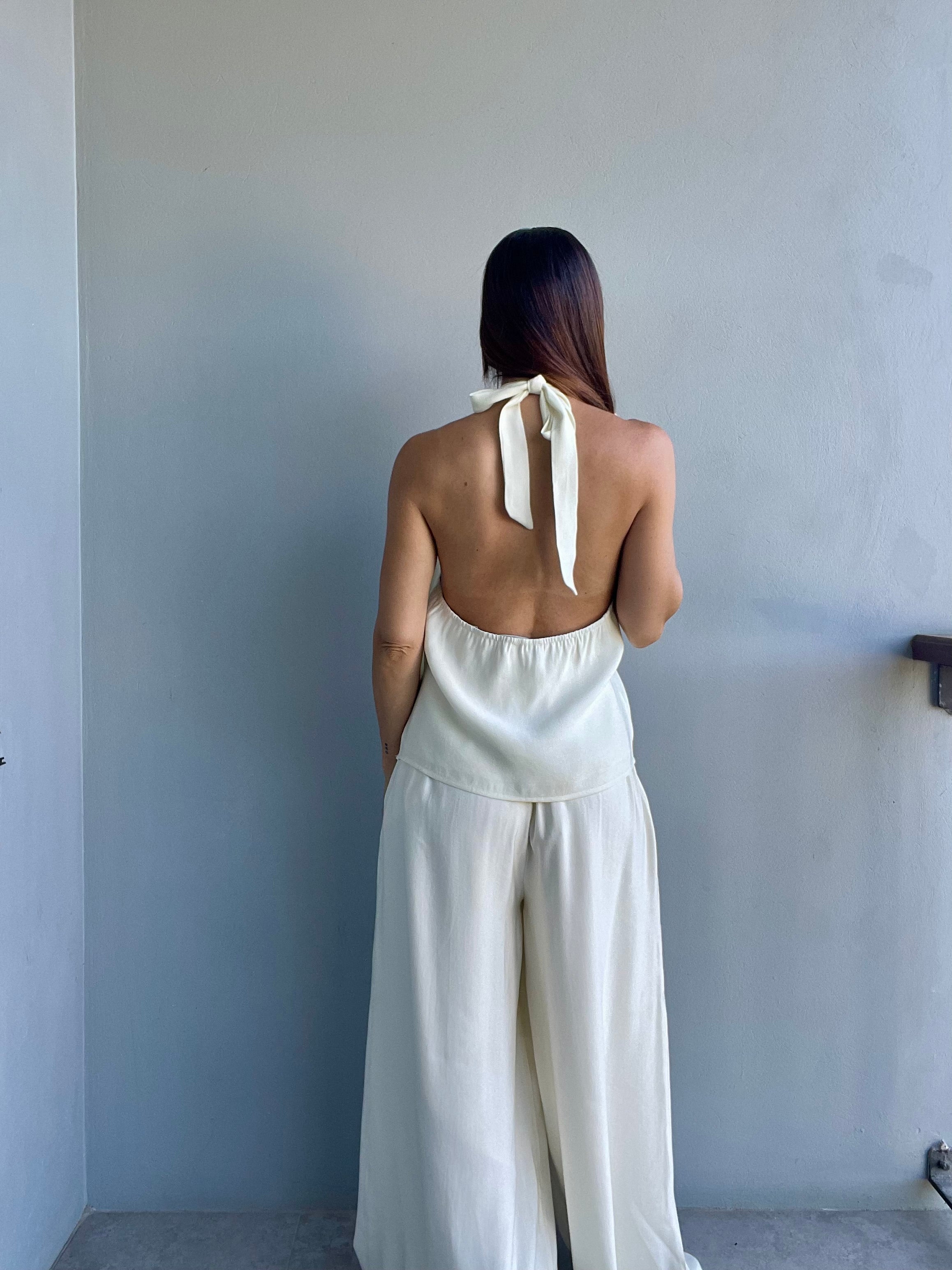 Bea Cream Flowy Pant