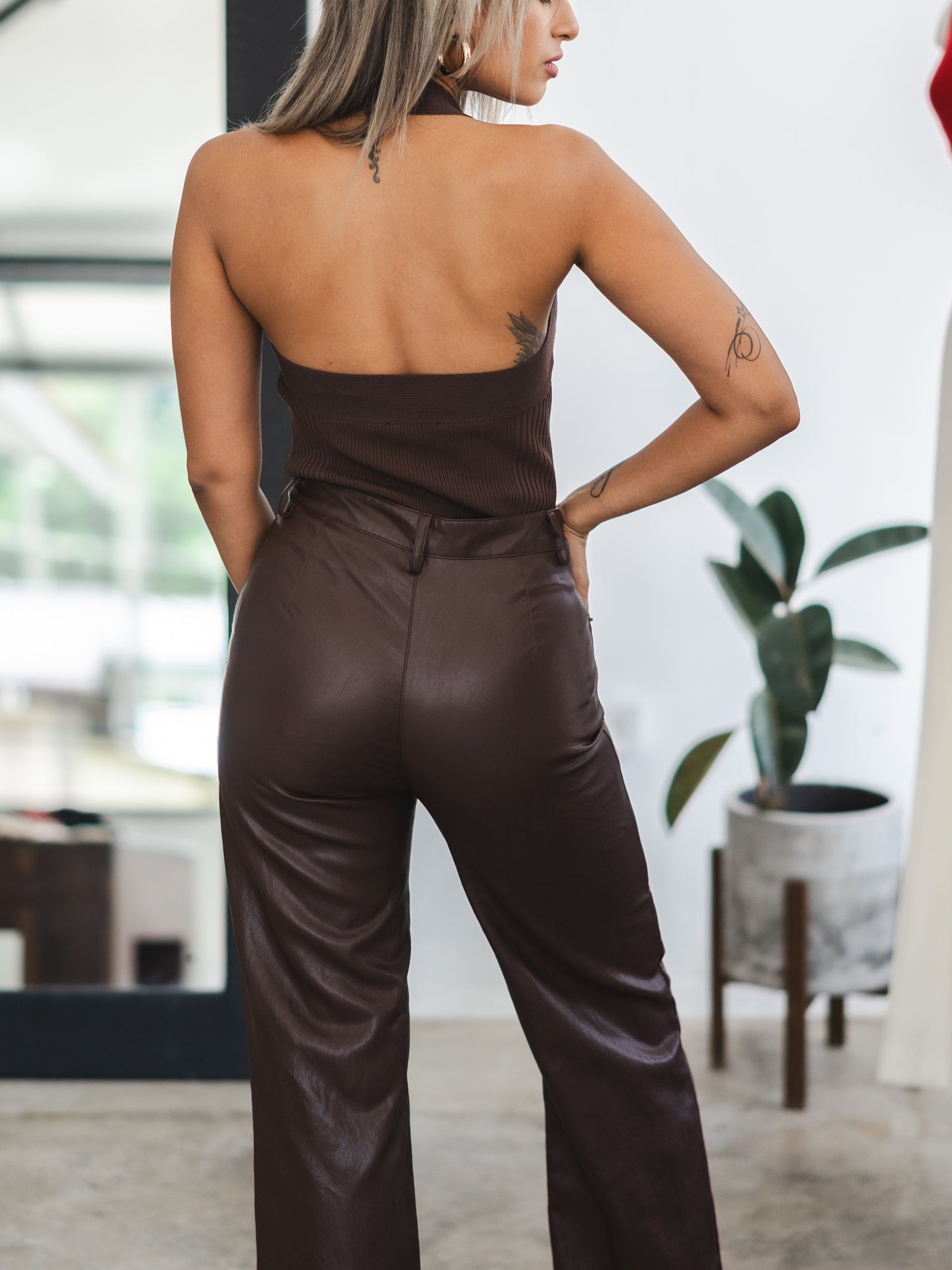 Axel Faux Leather Pants