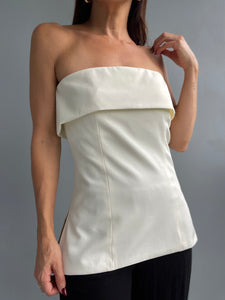 Santa Fe Cream Strapless Top
