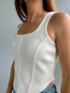 Willow Corset Top ~ Off White