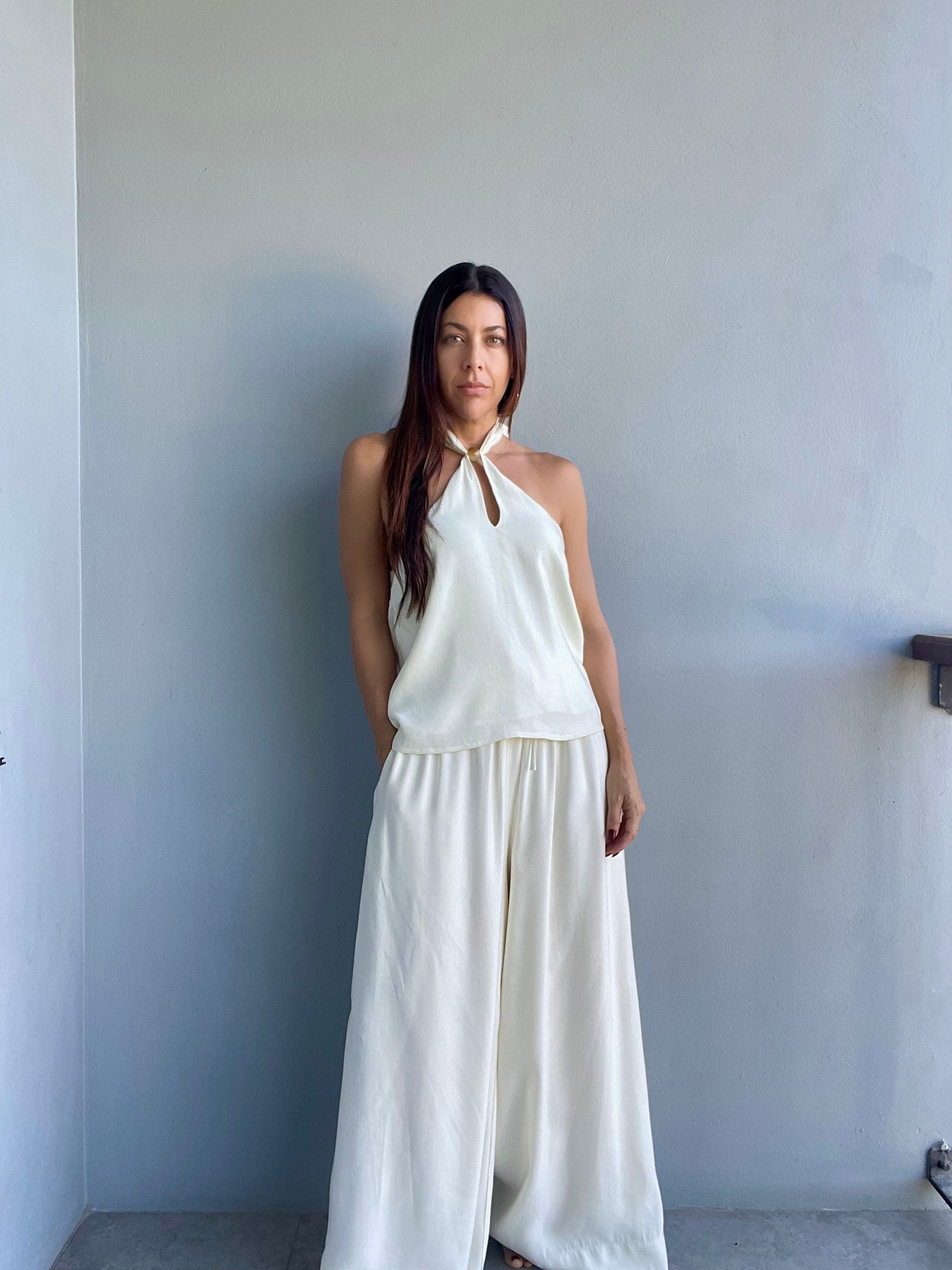 Bea Cream Flowy Pant