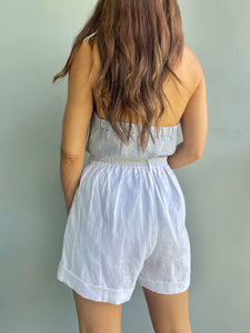 Belize Linen Shorts ~ White