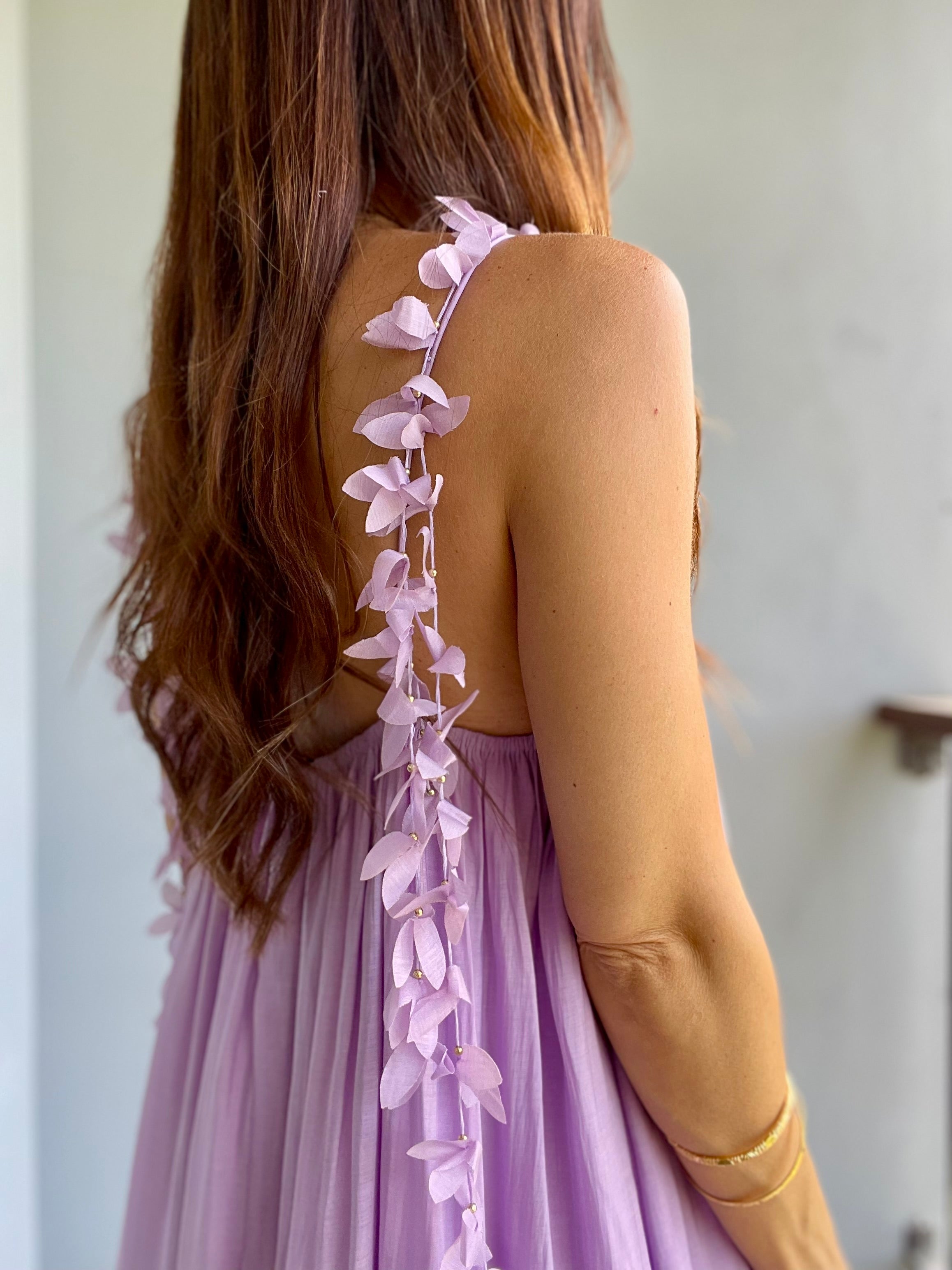 Purple Gardenia Maxi Dress