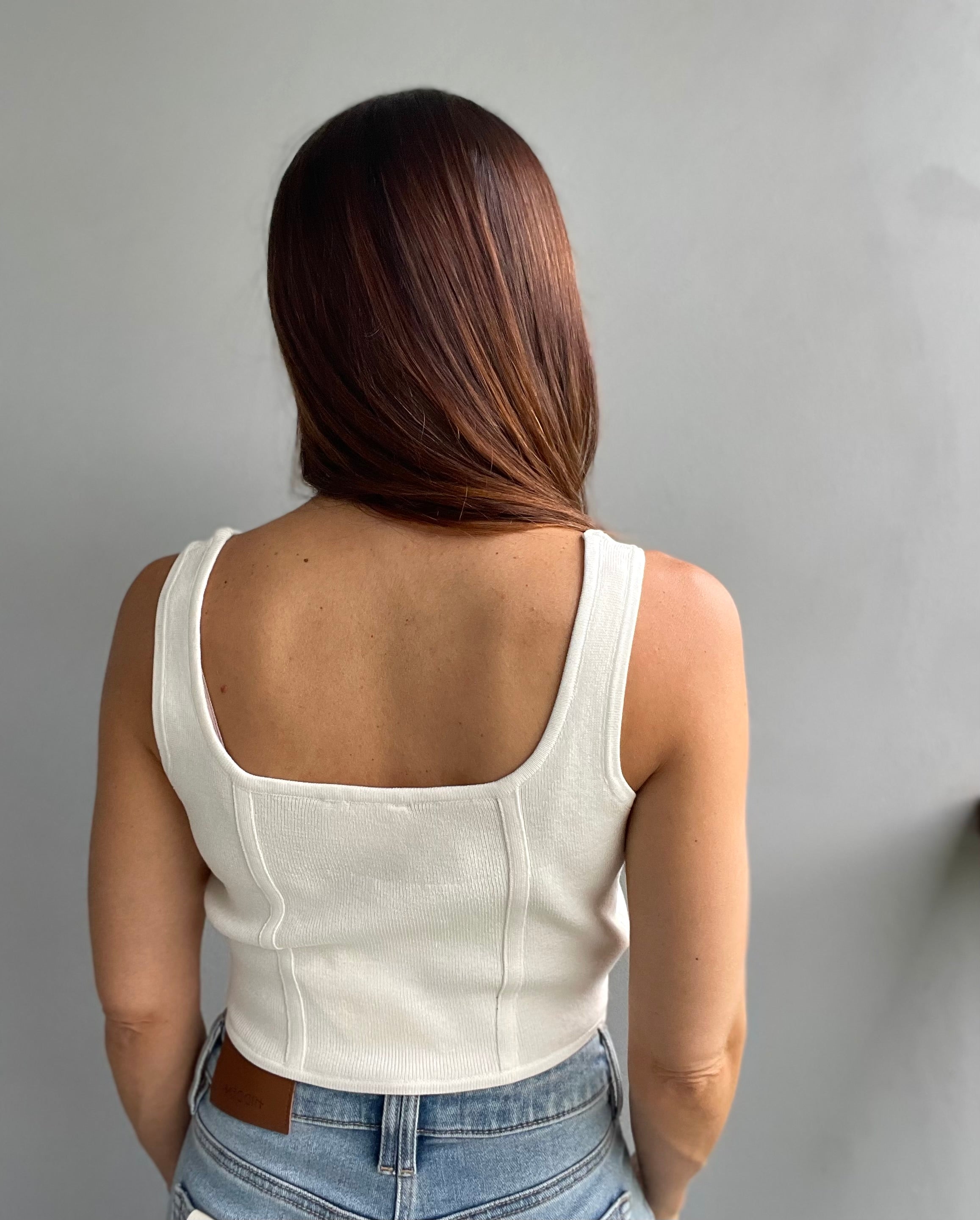 Willow Corset Top ~ Off White