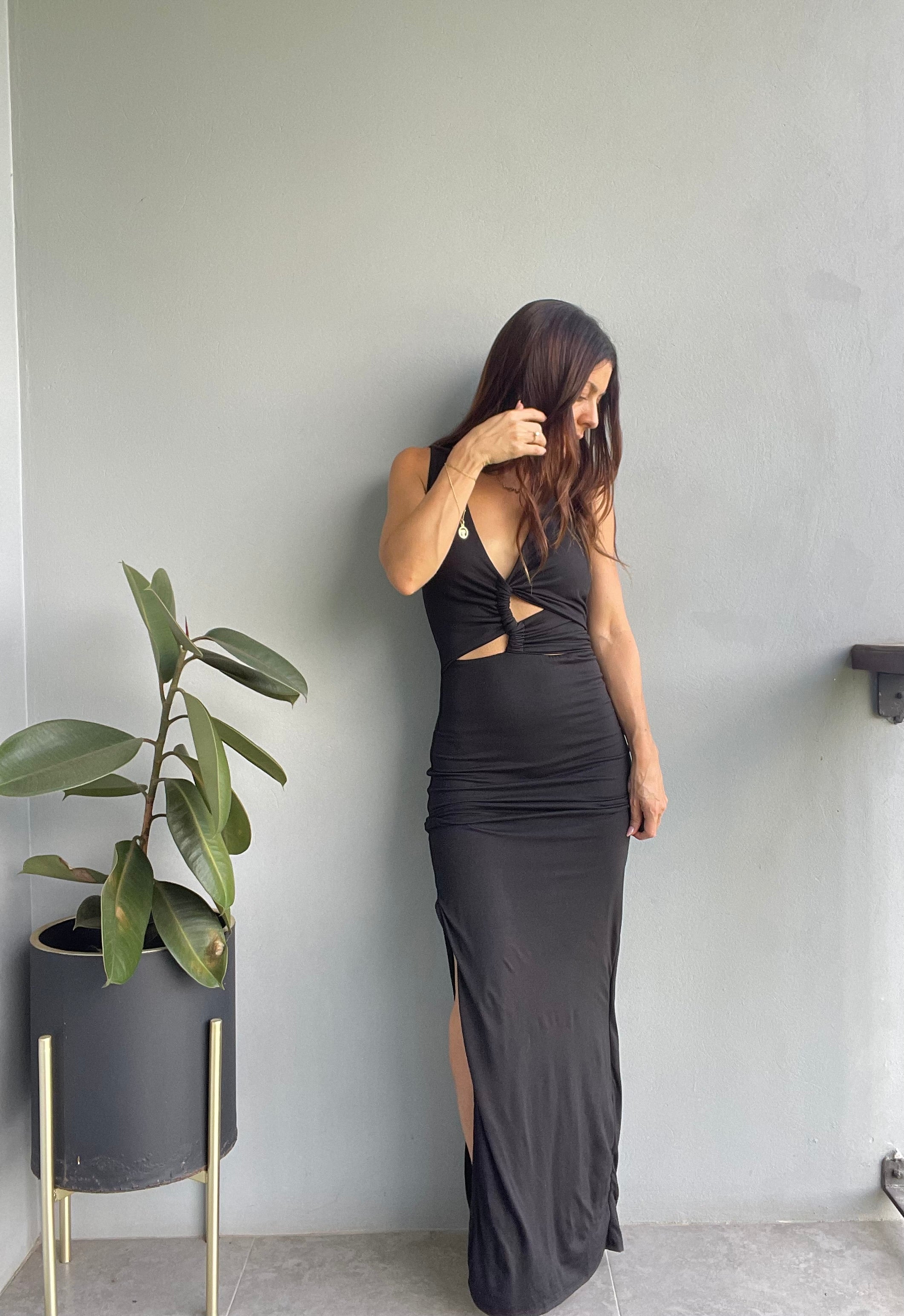 Date Night Cut Out Sleeveless Maxi Fly Boutique