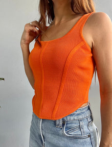 Willow Corset Top ~ Orange