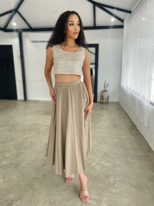 Eva Skirt ~ Khaki