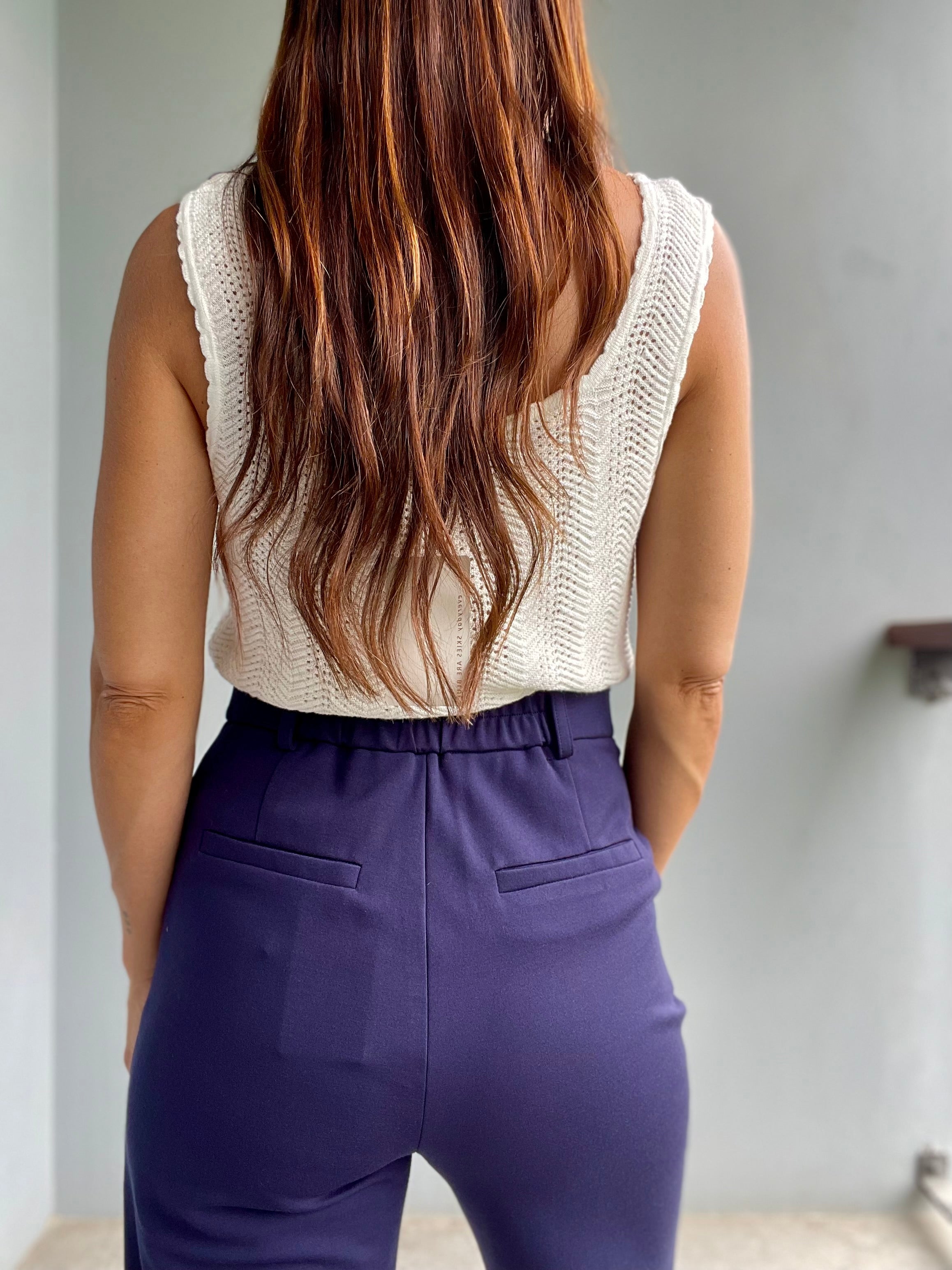 Classic Fit Navy Pants