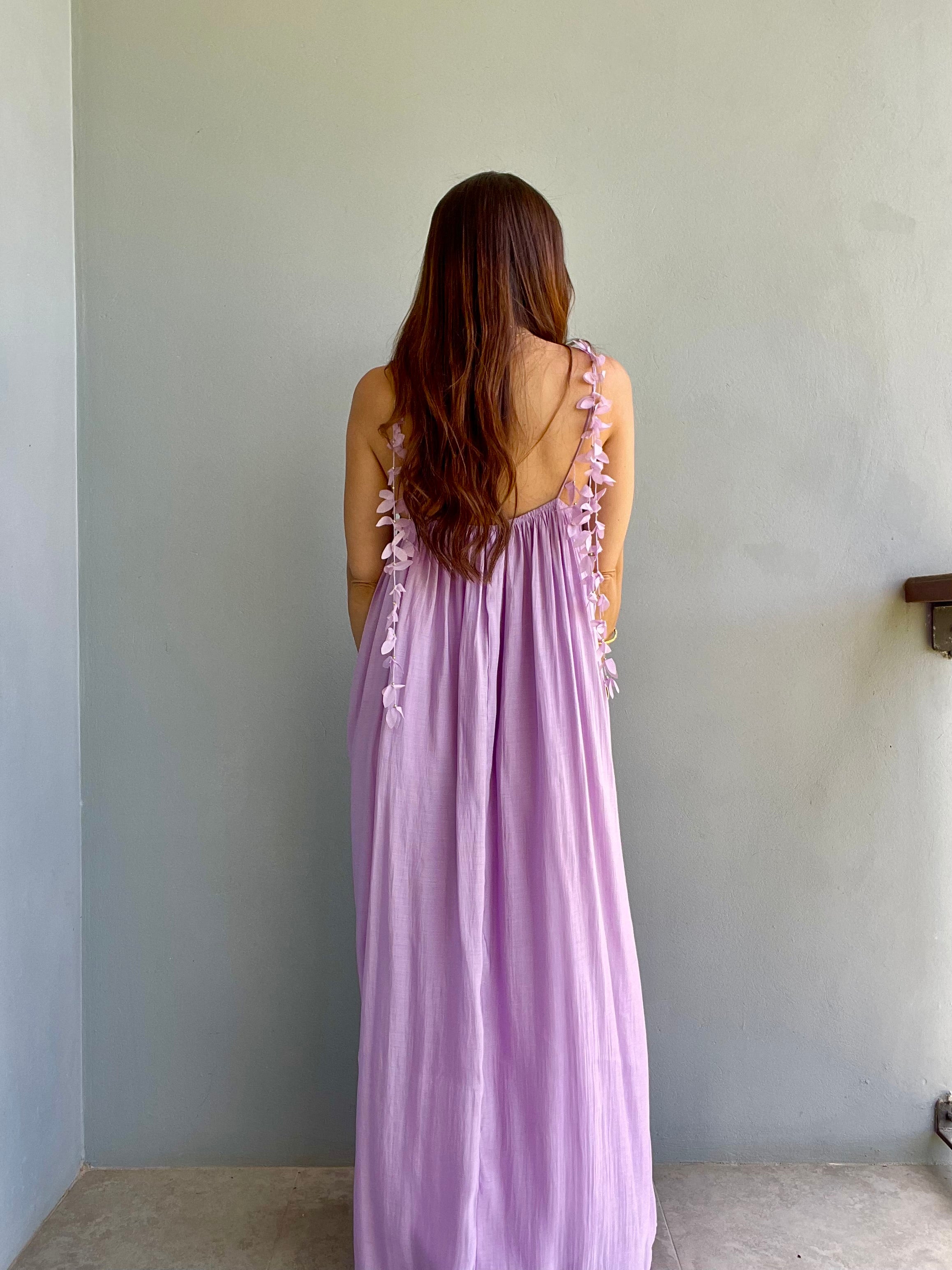 Purple Gardenia Maxi Dress