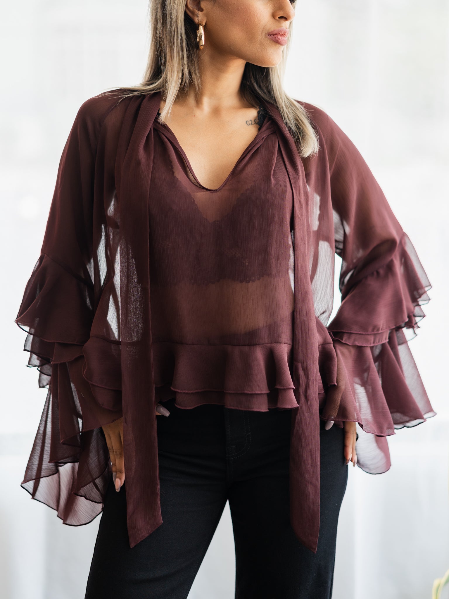 Kylie Ruffle Top