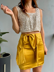 Gold Dipped Mini Skirt