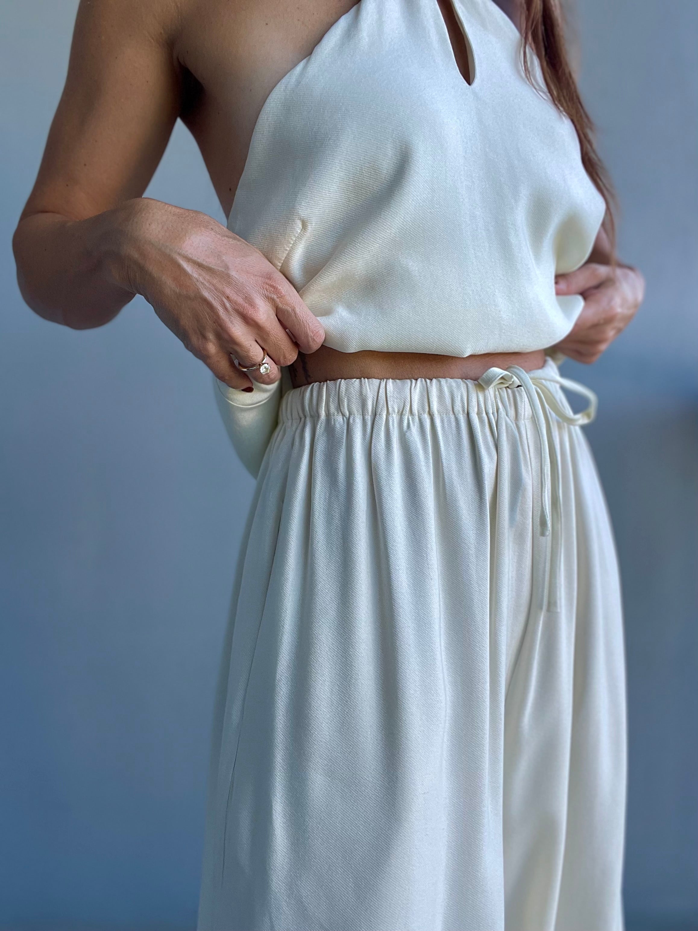 Bea Cream Flowy Pant