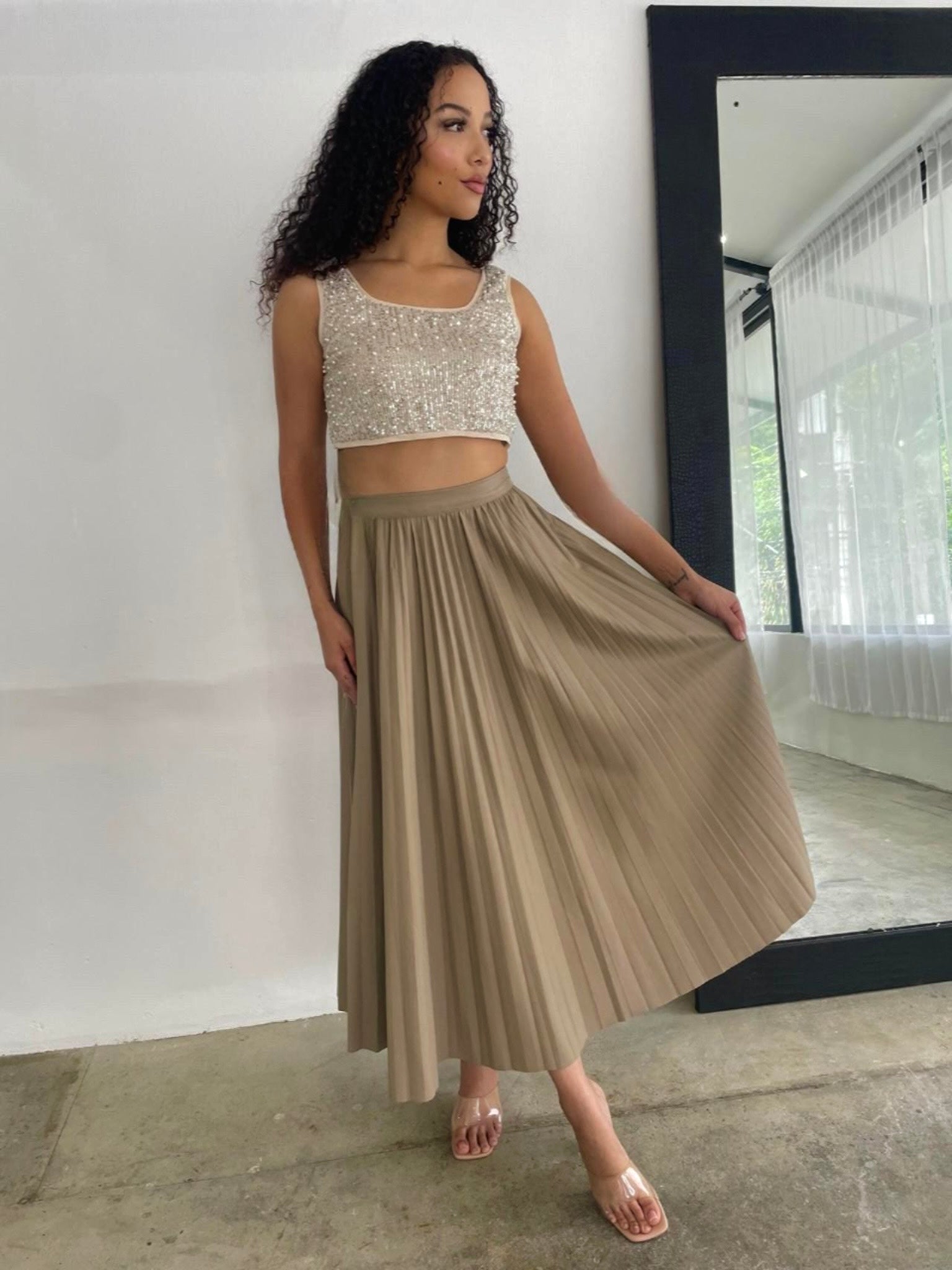 Eva Skirt ~ Khaki