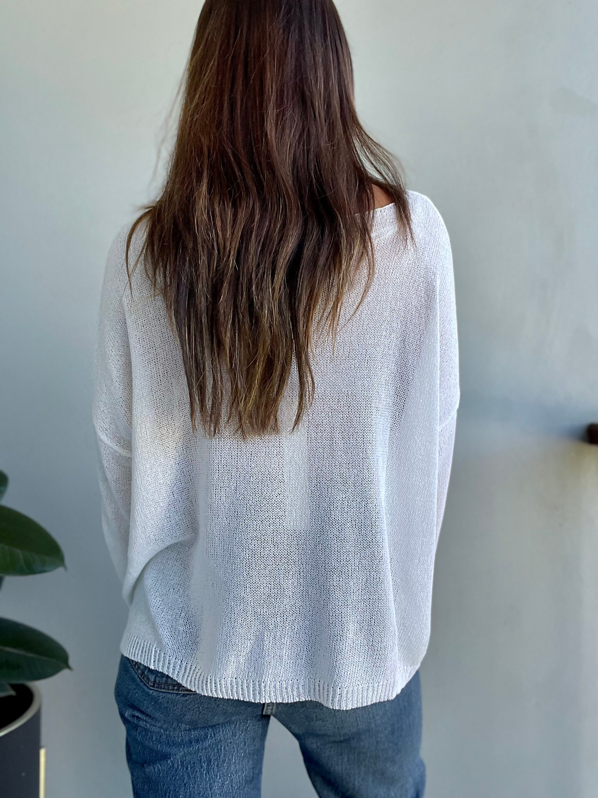 Daniella Knit Top ~ White