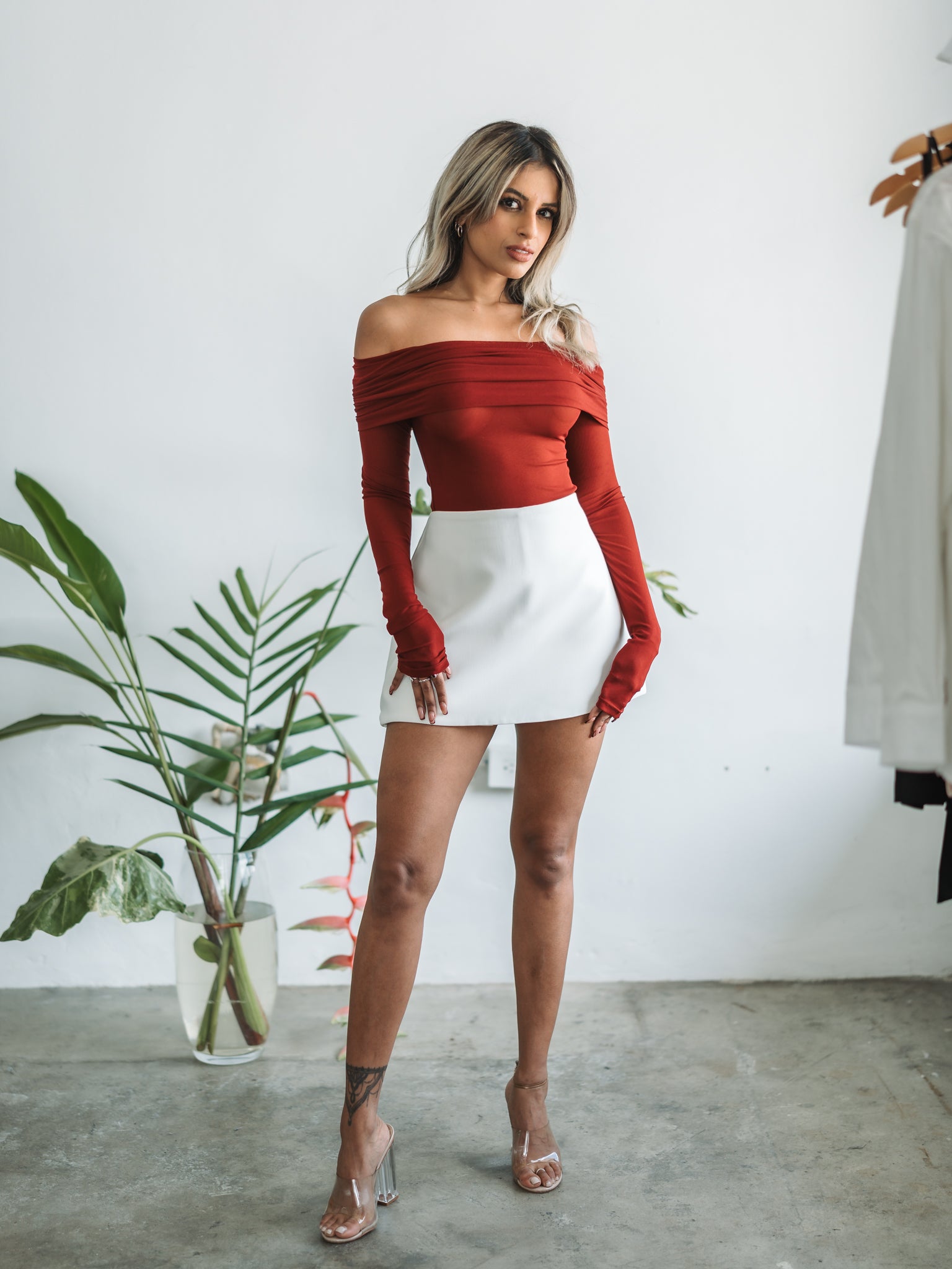Amelia White Skort