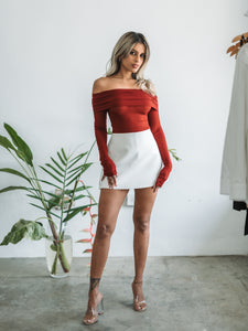 Amelia White Skort