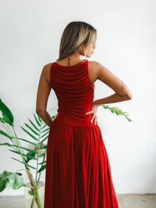 Pia Red Maxi Dress