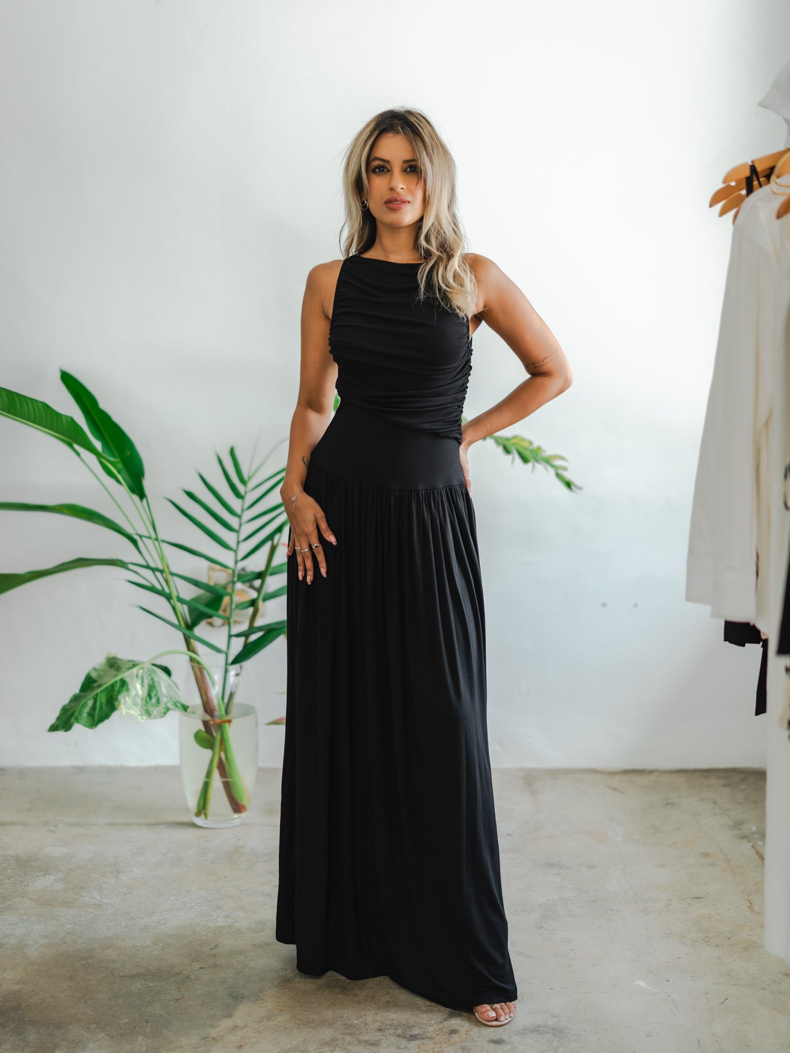 Pia Black Maxi Dress