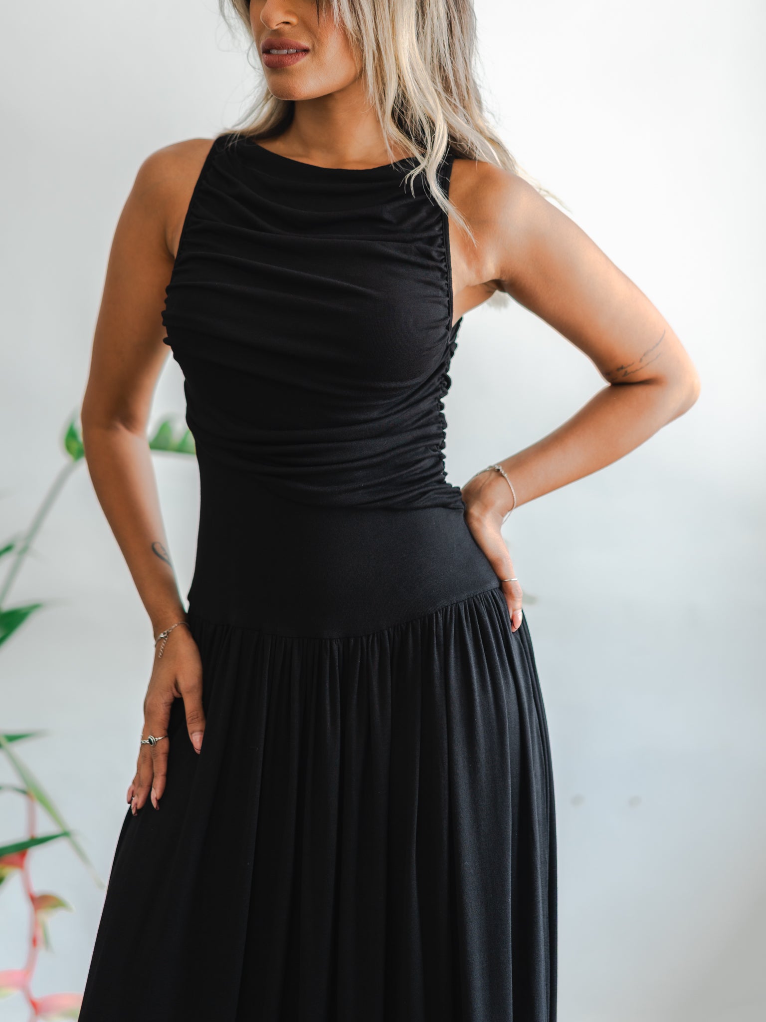 Pia Black Maxi Dress