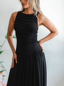 Pia Black Maxi Dress