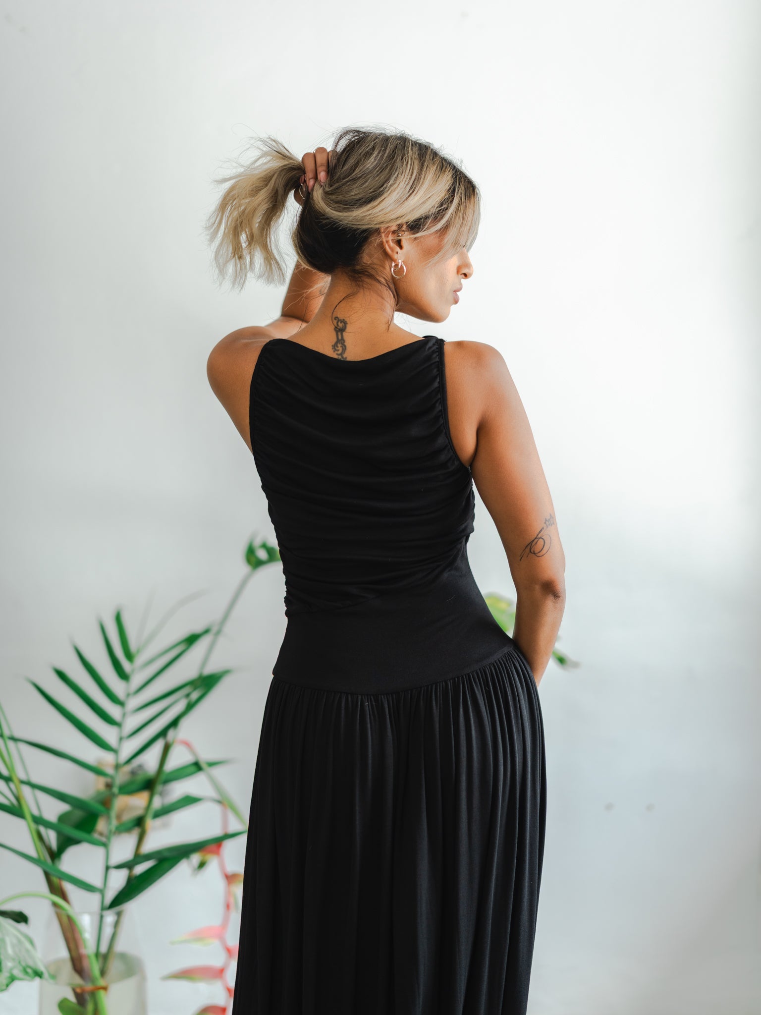 Pia Black Maxi Dress