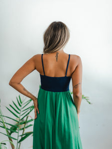 Dayna Flowy Maxi Dress ~ Blue + Green