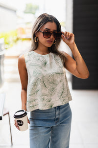 Iris Linen Blend Top
