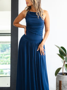 Pia Navy Maxi Dress