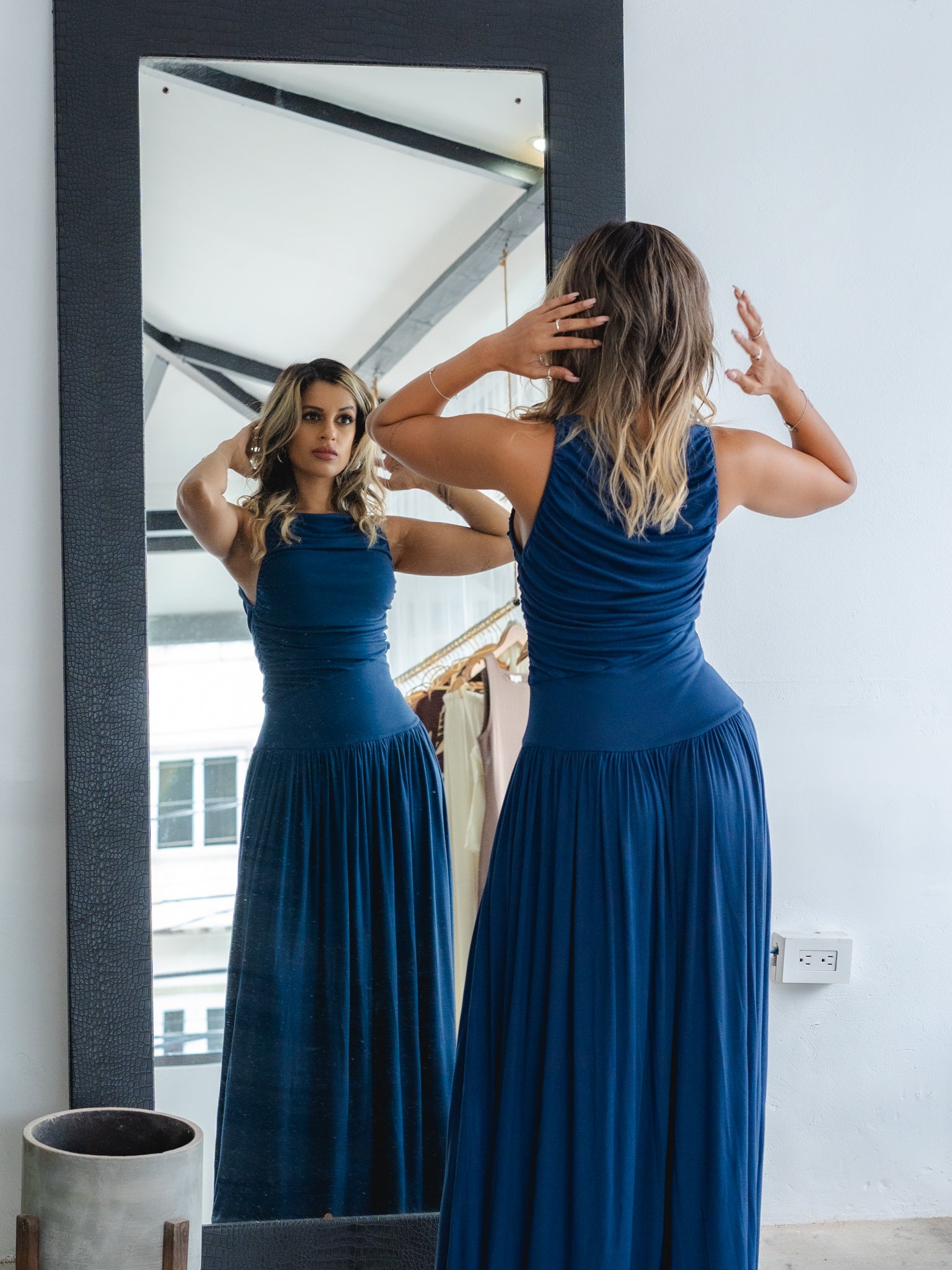 Pia Navy Maxi Dress