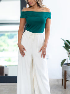Kezia Green Off the Shoulder Top