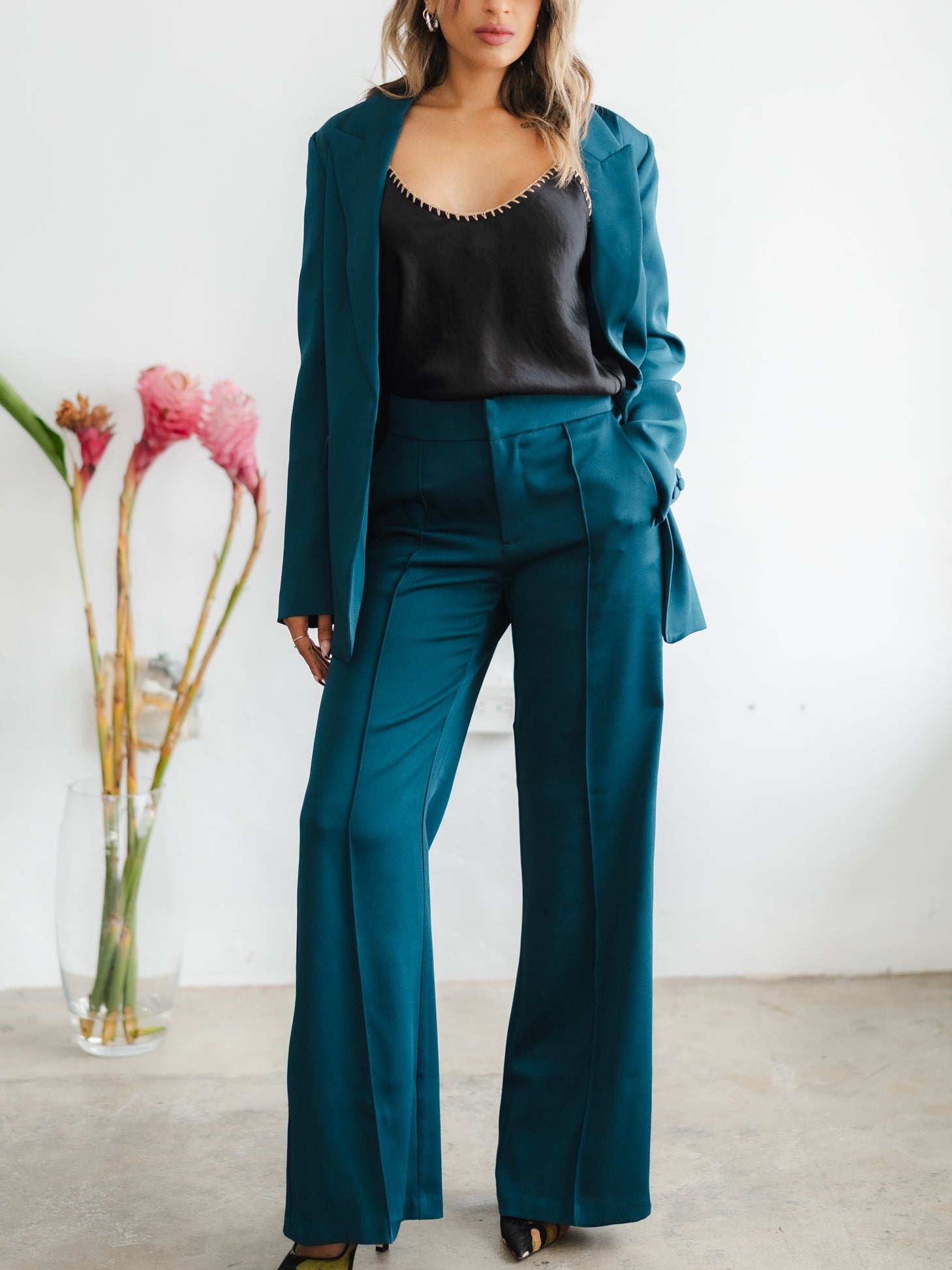 Alora Teal Trousers