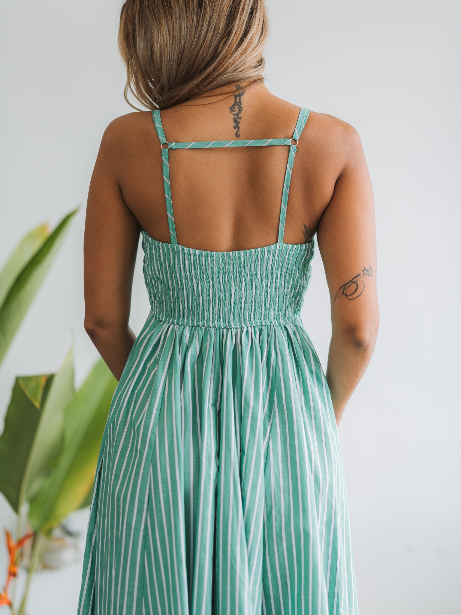Coastline Strolls Green Maxi Dress
