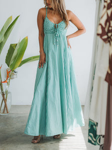 Coastline Strolls Green Maxi Dress