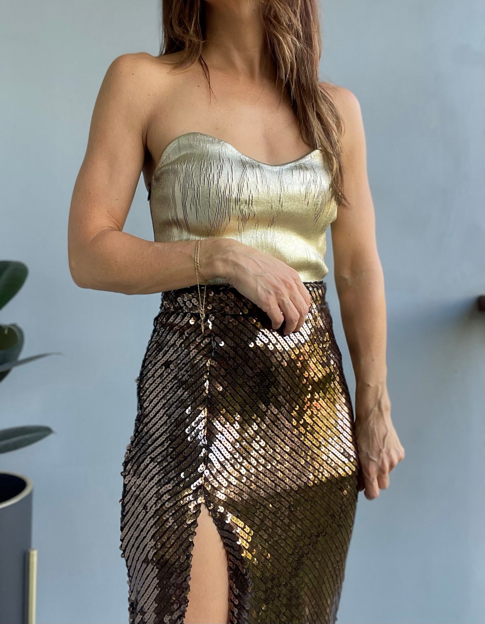 Suite 101 Tube Top ~ Gold