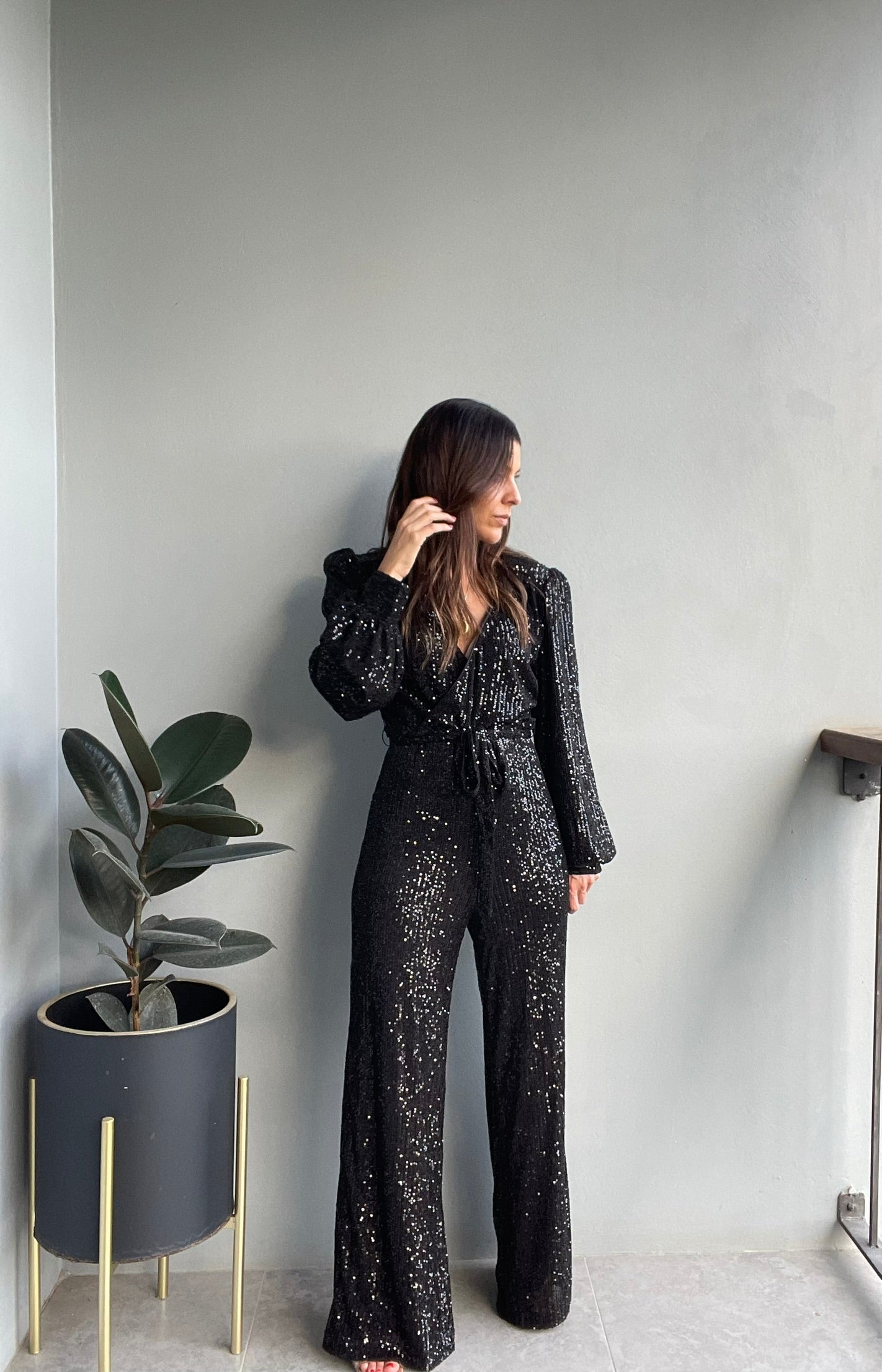 Make it Shine Jumpsuit ~ Black