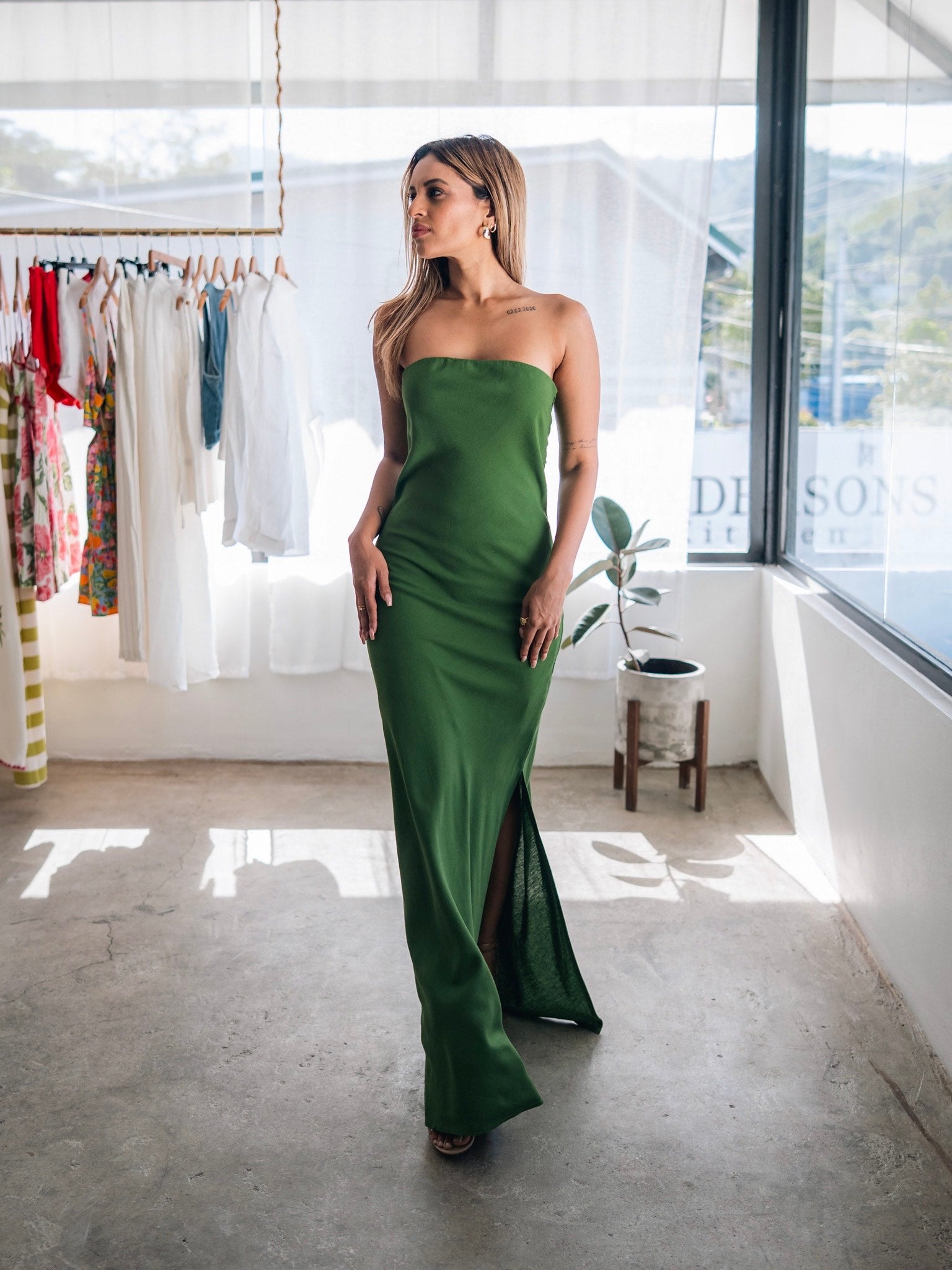 Tuscan Green Maxi Dress