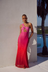 Kyree Pink Ombre Maxi Dress