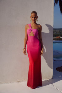 Kyree Pink Ombre Maxi Dress