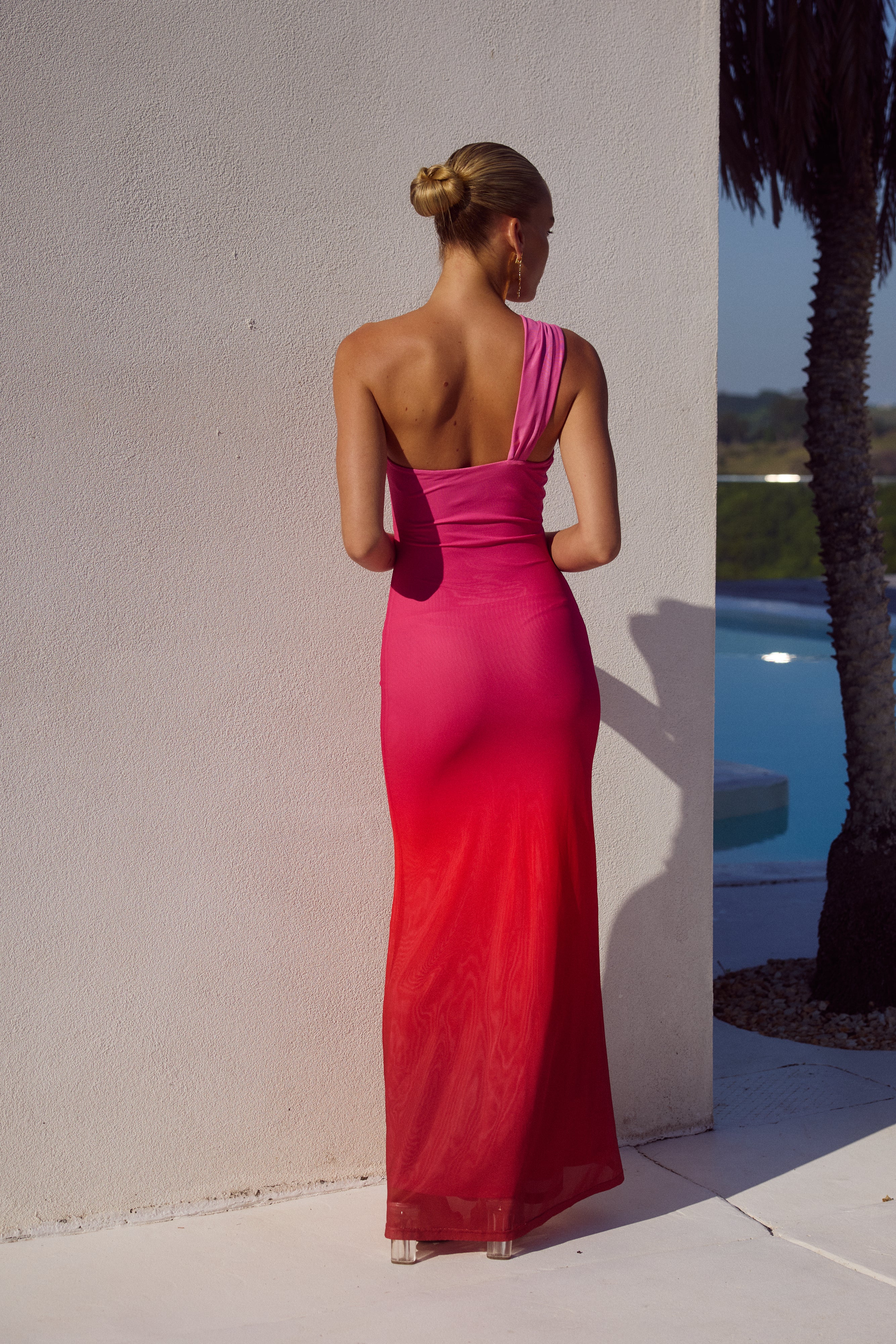 Kyree Pink Ombre Maxi Dress
