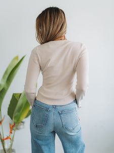 Calla Beige Knit Cardigan