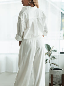 Stellar Cream Linen Trousers