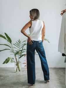 Gabby White Knit Vest