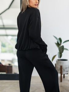 Gliding Along Black Soft Jacket