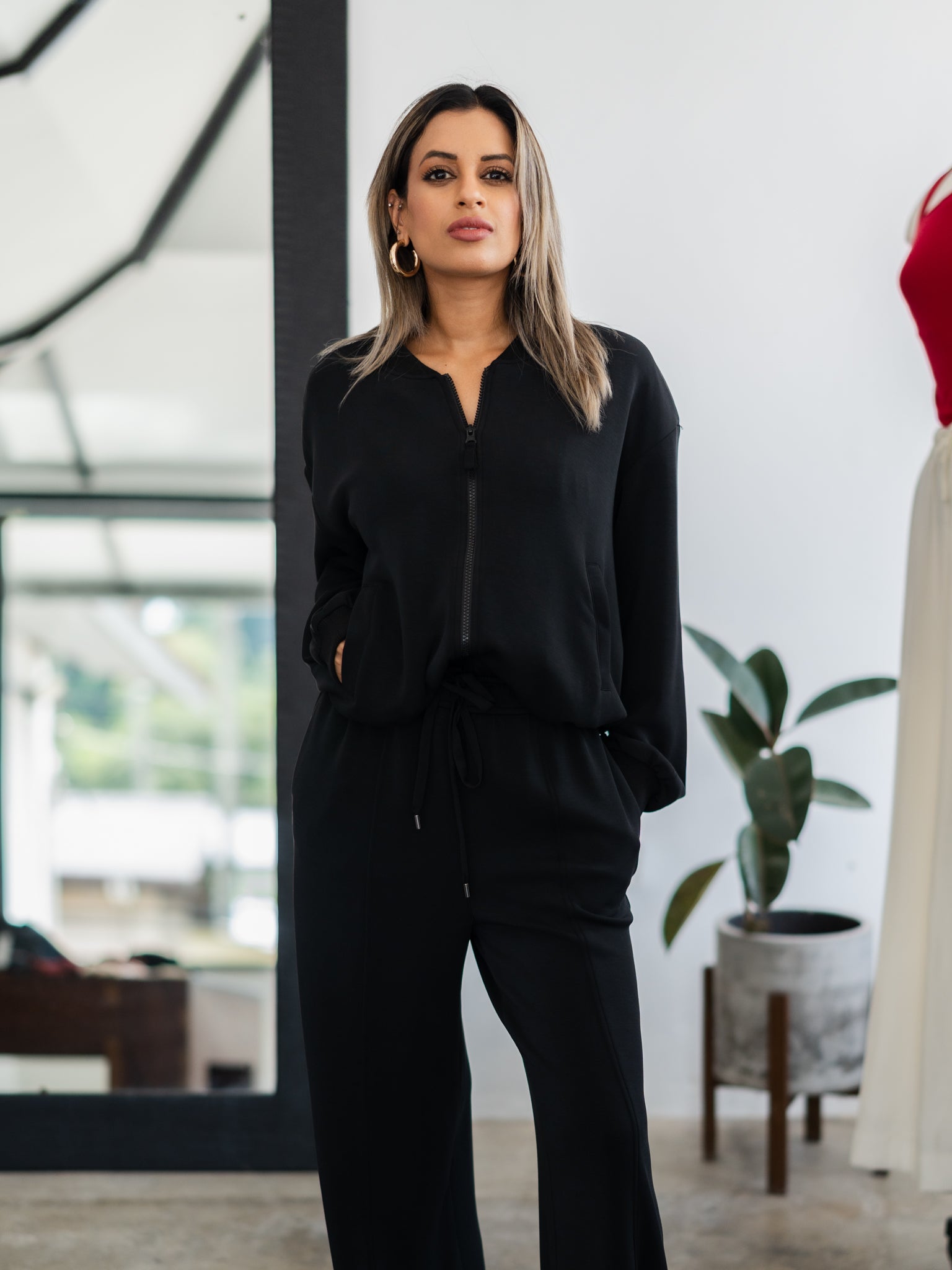Gliding Along Black Soft Jacket