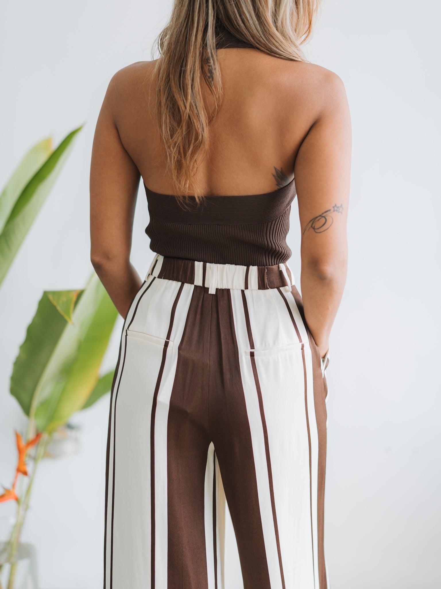 Lydia Brown Halter Top