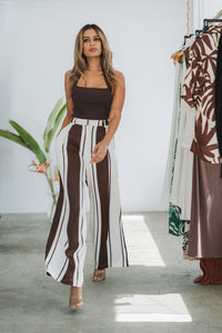 Lydia Brown Halter Top